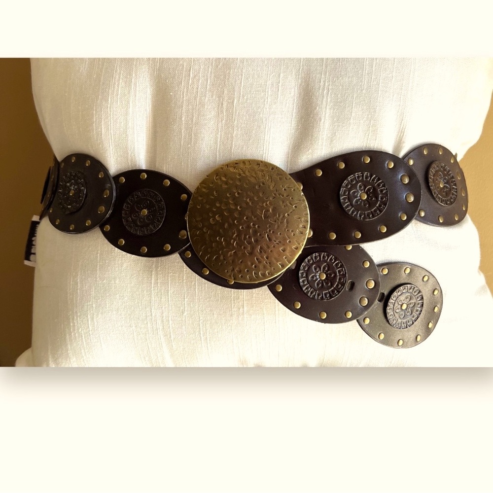 Moroccan Style Belt with Brass Buckle Size Large